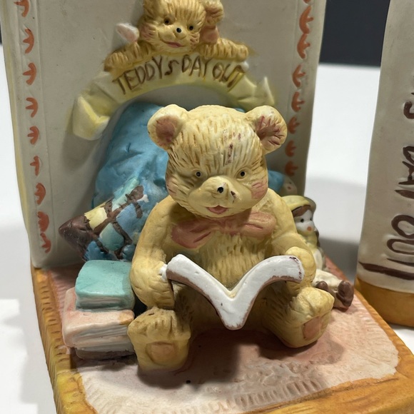 1993 Vtg Albert Price Teddy's Day Out Bookends (T42) - Picture 3 of 11